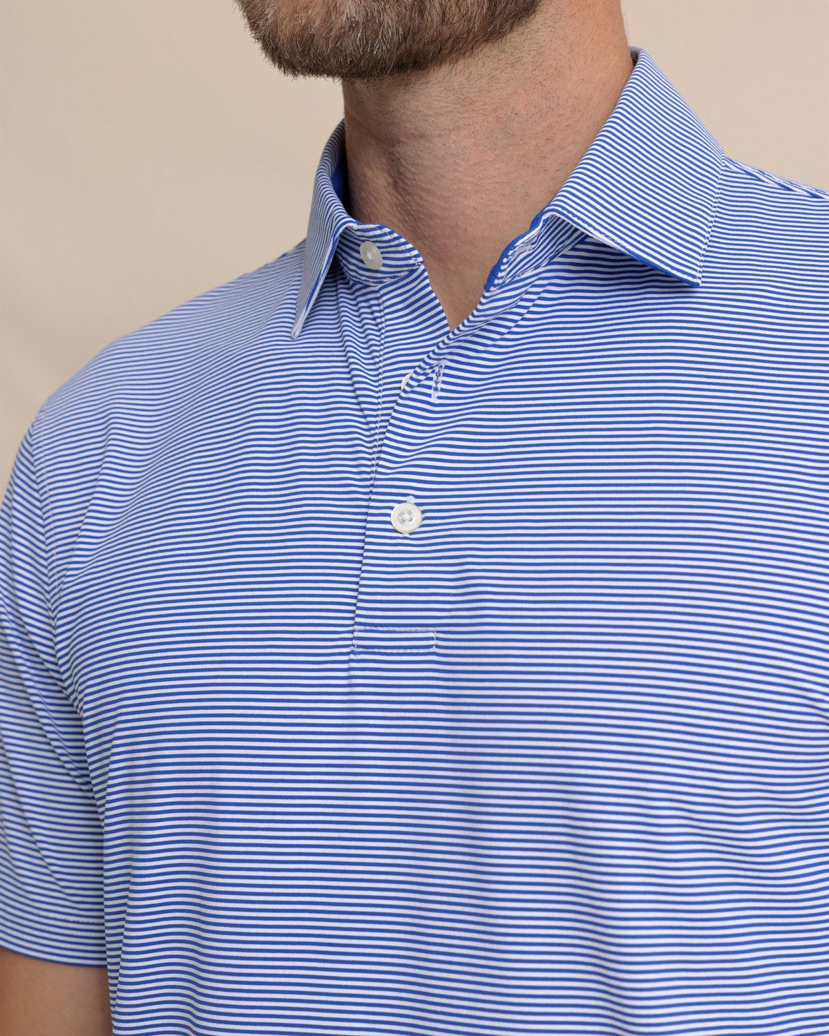 brrr°®-eeze Meadowbrook Stripe Polo - Surf Blue | Southern Tide Men|Sale