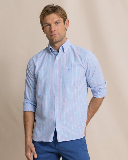 Beachside Charleston Oxford Stripe Sport Shirt | Southern Tide Men|Sale