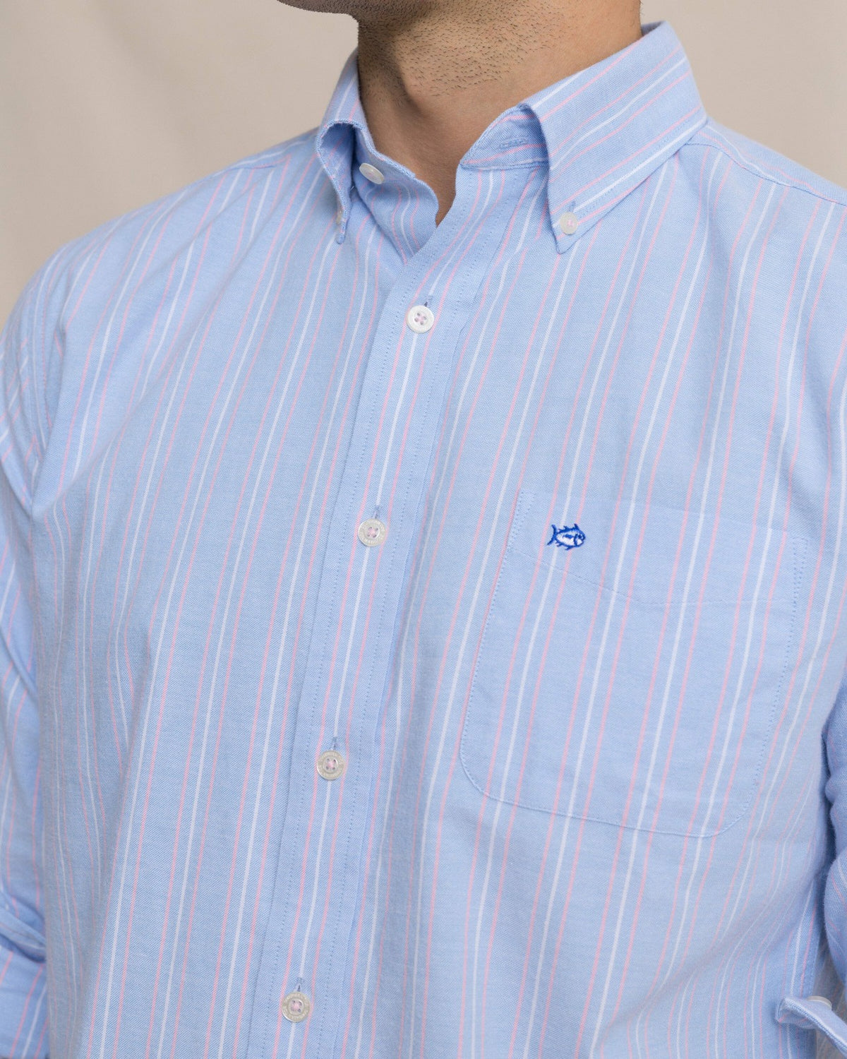 Beachside Charleston Oxford Stripe Sport Shirt | Southern Tide Men|Sale