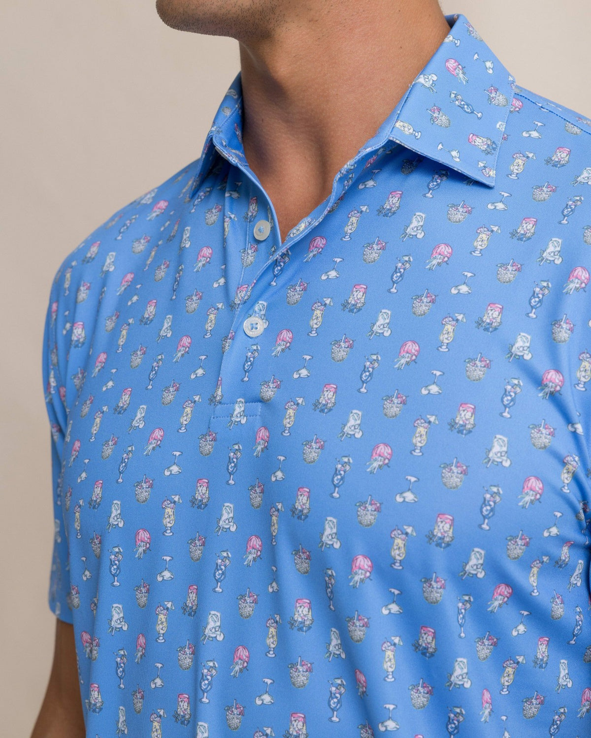 Driver Tropical Drink Printed Polo | Southern Tide Men|Sale