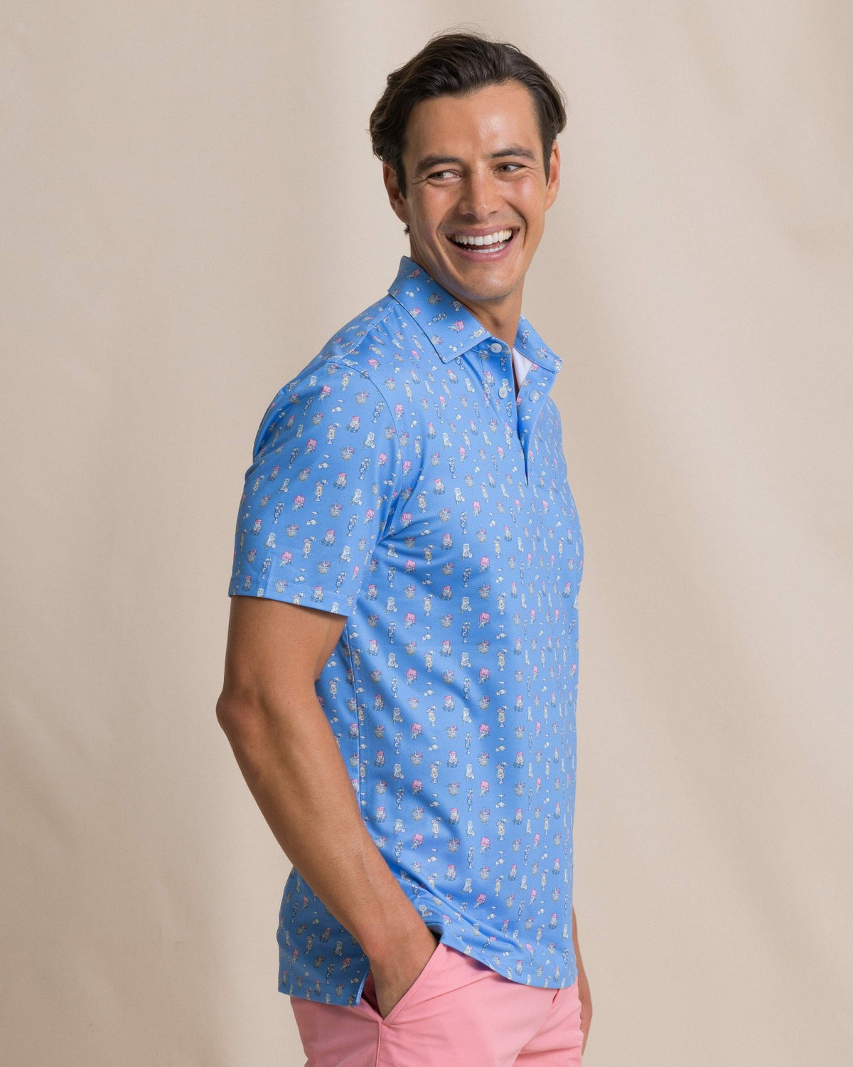 Driver Tropical Drink Printed Polo | Southern Tide Men|Sale