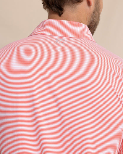 brrr°®-eeze Meadowbrook Stripe Polo - Coral | Southern Tide Men|Sale