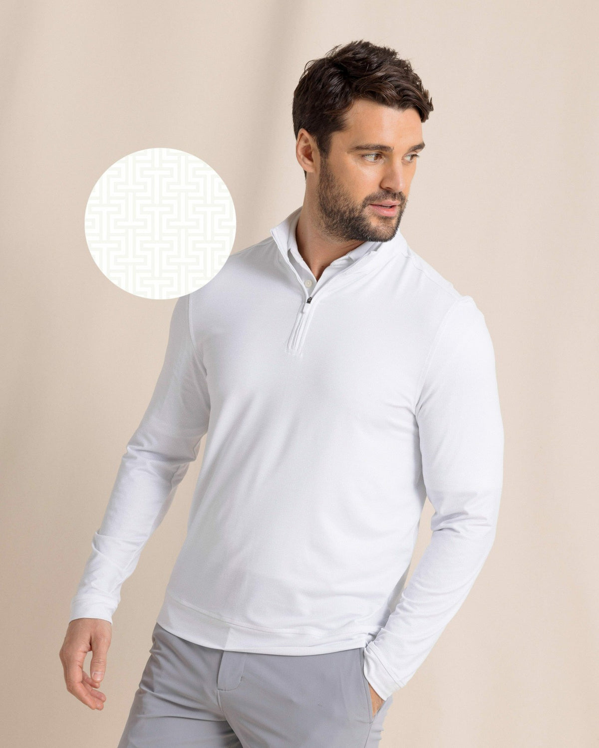 Cruiser ST Geo Printed Quarter Zip | Southern Tide Men|Sale