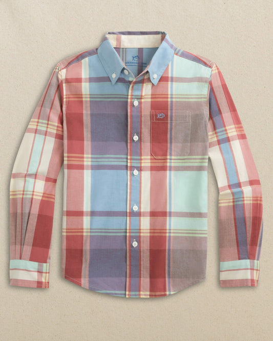 Boys Surfside Madras Sport Shirt | Southern Tide Men|Kids