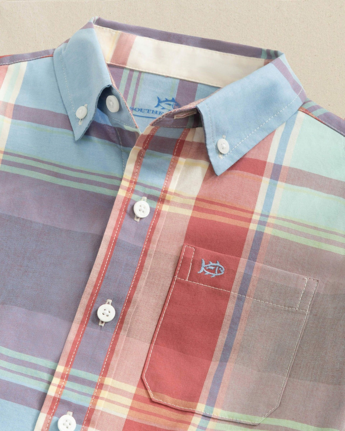 Boys Surfside Madras Sport Shirt | Southern Tide Men|Kids