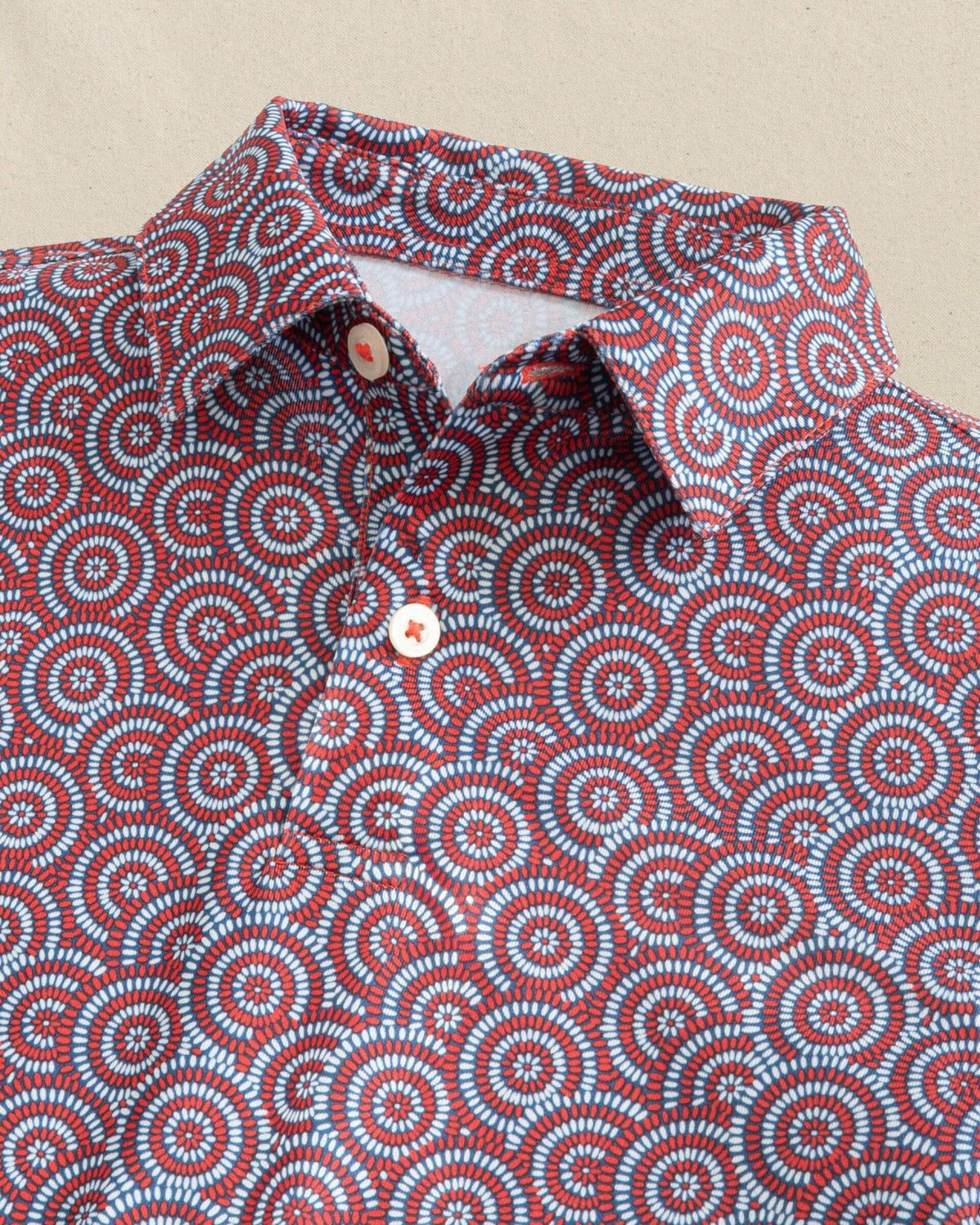 Boys Driver Firecracker Printed Performance Polo | Southern Tide Men|Kids