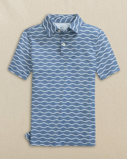 Boys Driver Waves Printed Performance Polo | Southern Tide Men|Kids