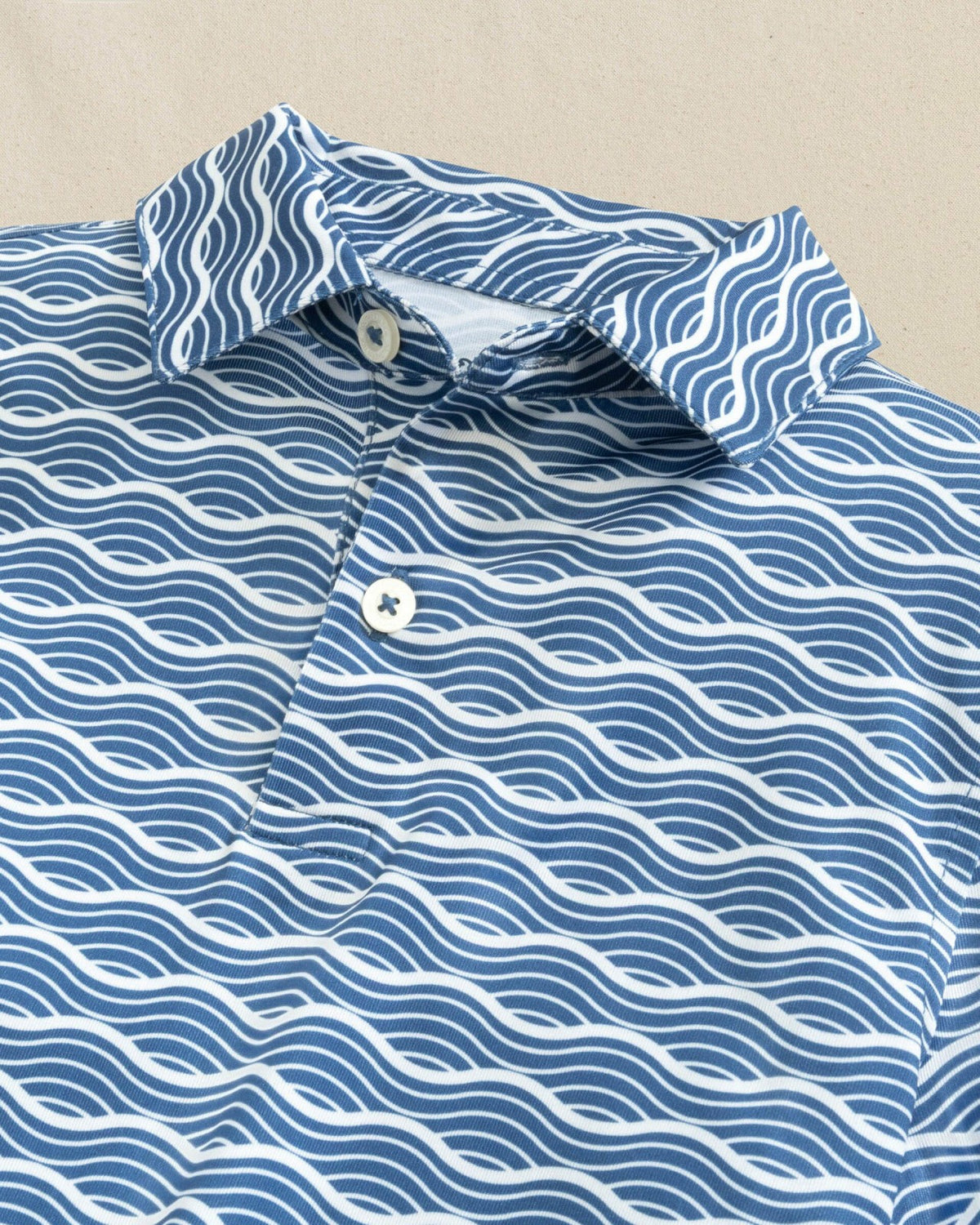 Boys Driver Waves Printed Performance Polo | Southern Tide Men|Kids