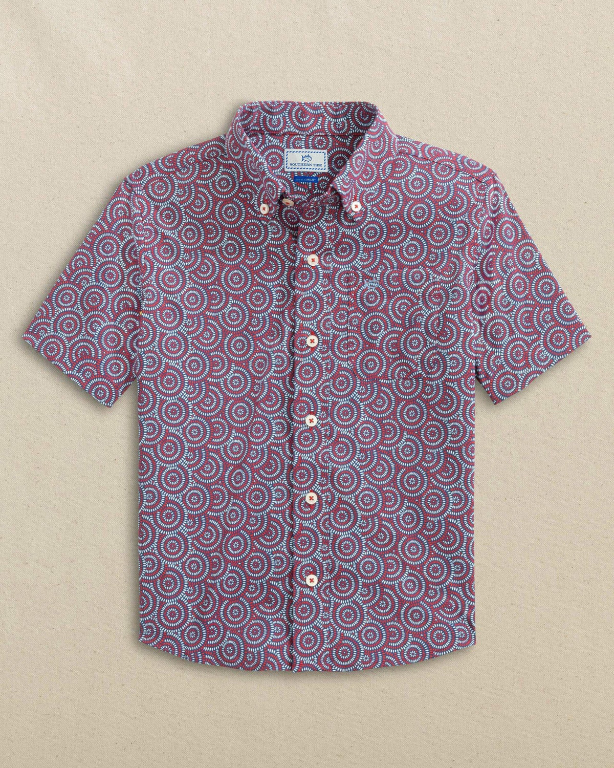 Boys Fireworks Short Sleeve Sport Shirt | Southern Tide Men|Kids
