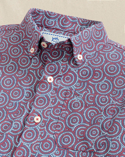 Boys Fireworks Short Sleeve Sport Shirt | Southern Tide Men|Kids