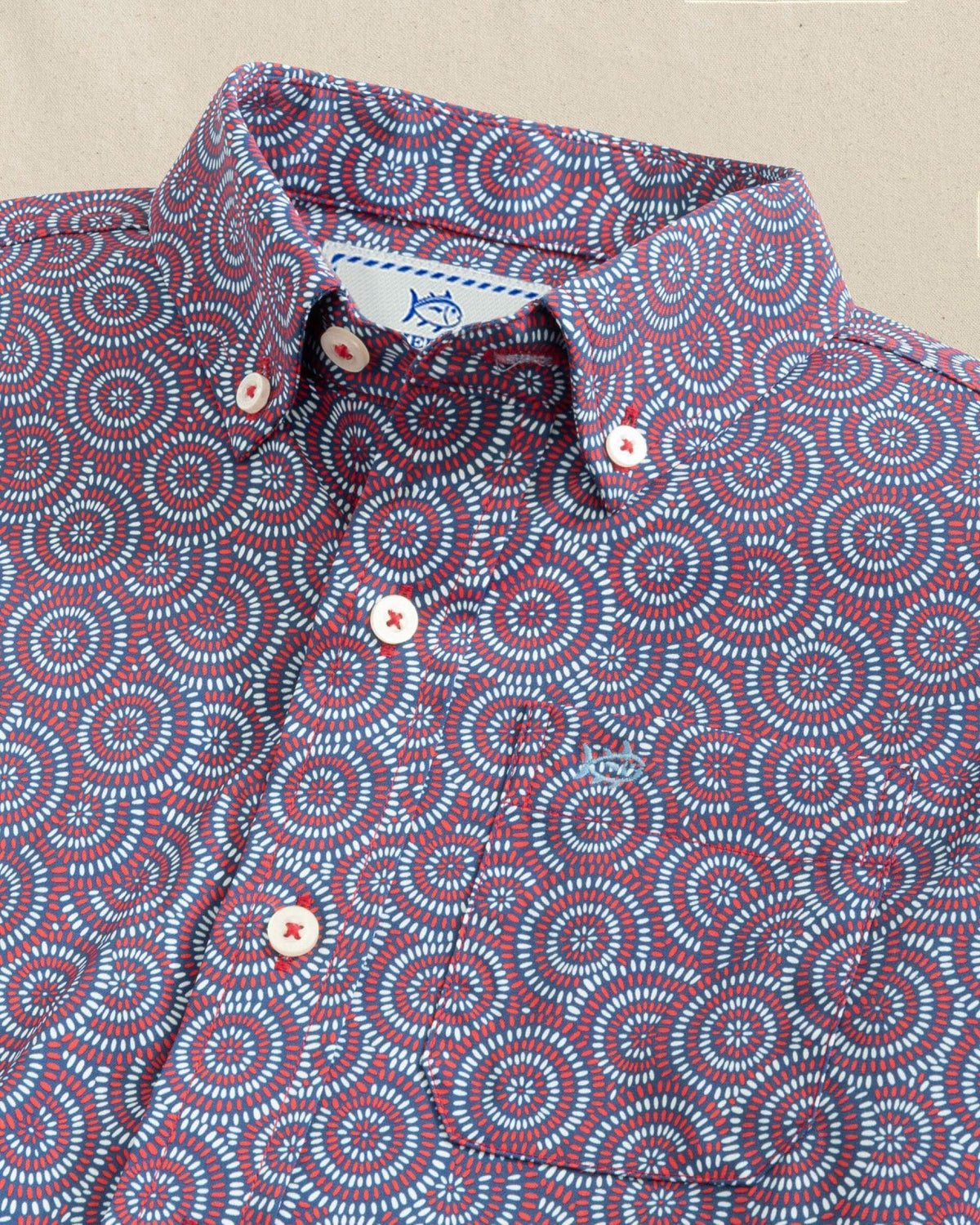 Boys Fireworks Short Sleeve Sport Shirt | Southern Tide Men|Kids