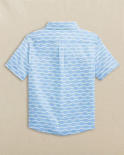 Boys Waves Coastal Breeze® Short Sleeve Sport Shirt | Southern Tide Men|Kids
