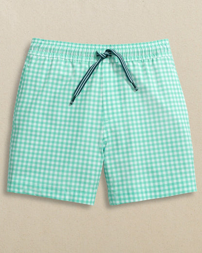 Boys Pelican Bay Gingham Maritime Swim Trunk | Southern Tide Men|Kids
