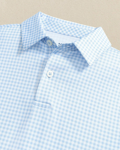 Boys Driver Gingham Printed Performance Polo | Southern Tide Men|Kids