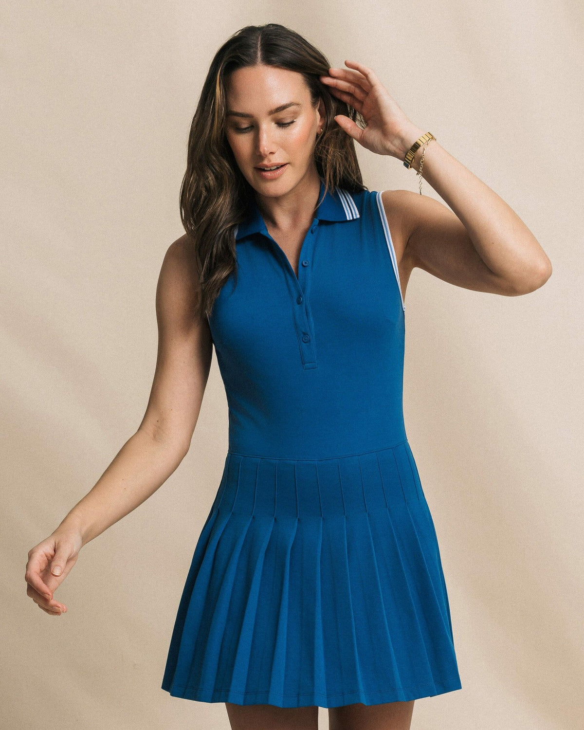 Ella Sleeveless Pleated Tennis Dress | Southern Tide Women