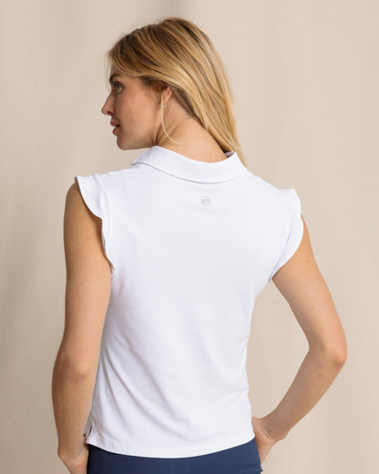 Dayna Active Ruffle Polo Tank | Southern Tide Women