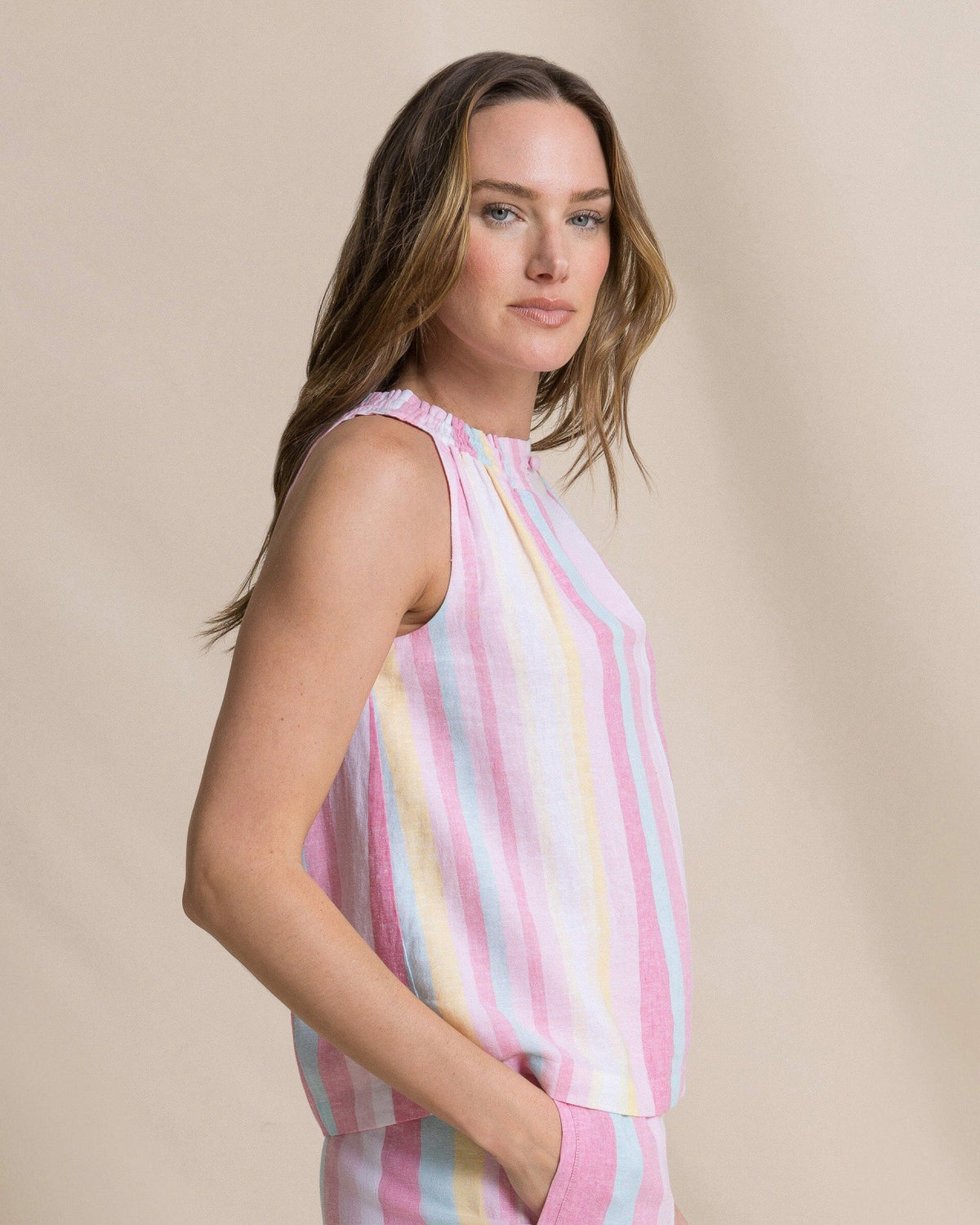 Karlea Smocked Neck Blouse | Southern Tide Women