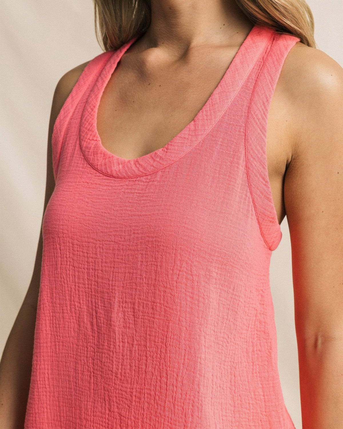 Leila Double Cloth Solid Tank | Southern Tide Women