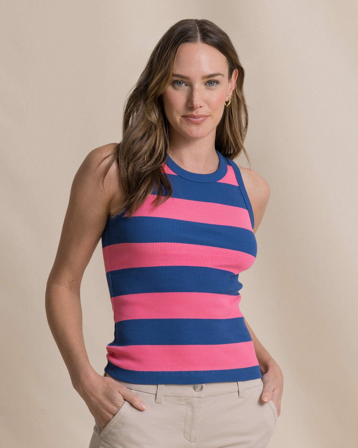 Ryan Striped Rib Tank | Southern Tide Women