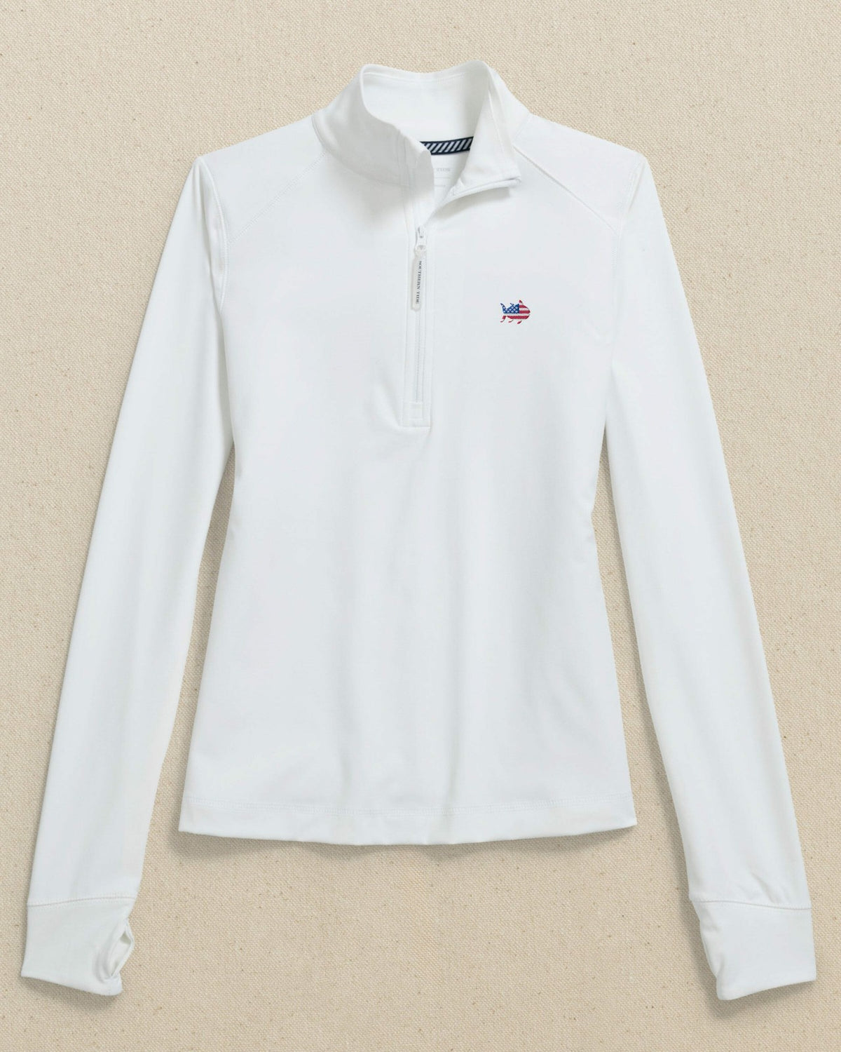 USA Flag Skipjack Runaround Quarter Zip | Southern Tide Women
