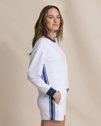 Sabina Sweatshirt with Side Stripe | Southern Tide Women|Sale