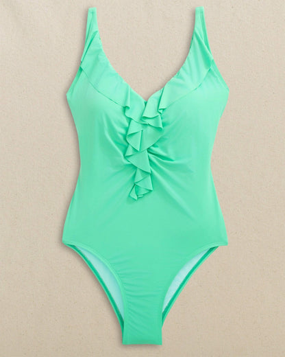 Solid Ruffle One-Piece Swimsuit | Southern Tide Women
