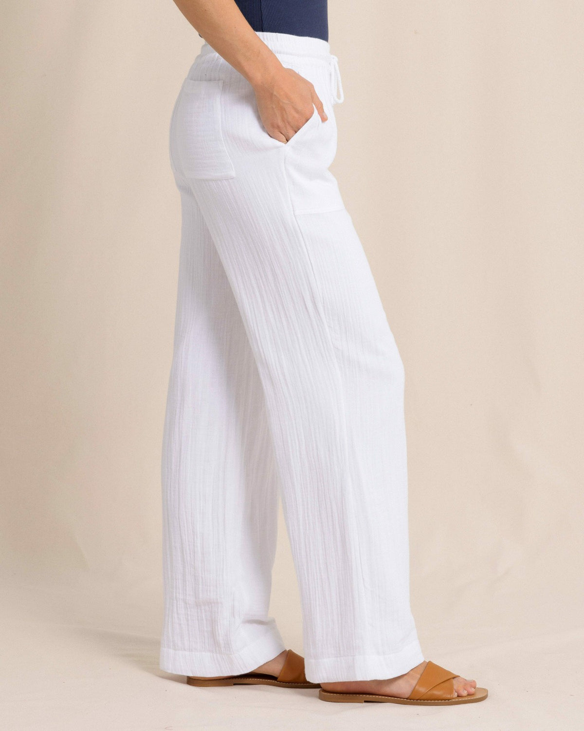 Laken Wide Leg Pant - Classic White | Southern Tide Women