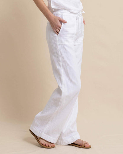 Laken Wide Leg Pant - Classic White | Southern Tide Women