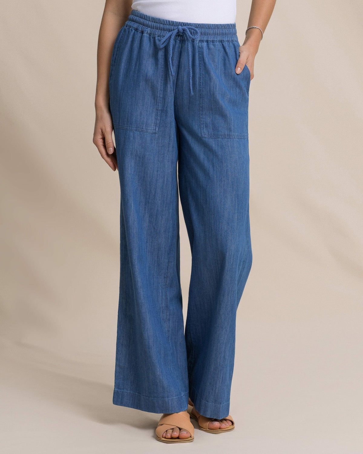 Laken Denim Wide Leg Pant | Southern Tide Women
