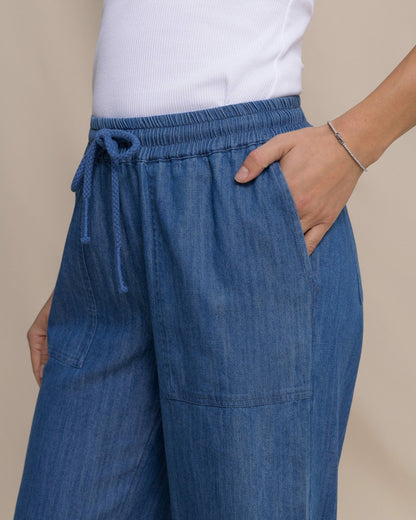Laken Denim Wide Leg Pant | Southern Tide Women