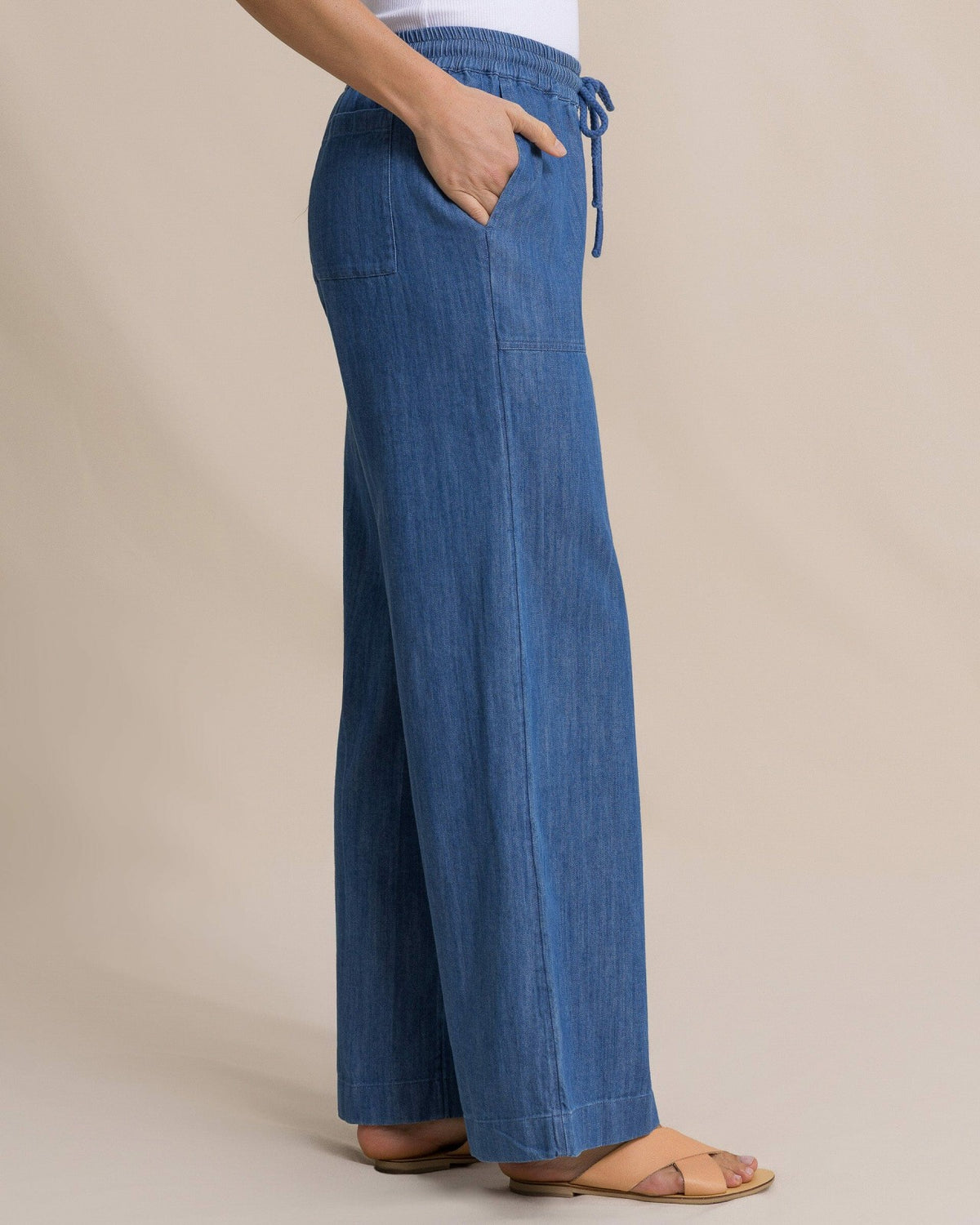 Laken Denim Wide Leg Pant | Southern Tide Women