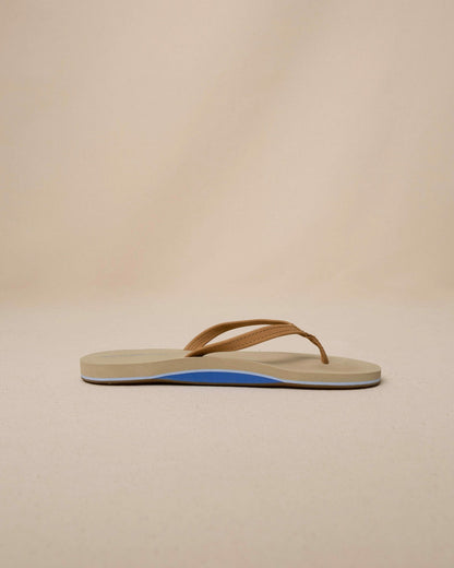 Brown Leather Flip Flops | Southern Tide Women|Home