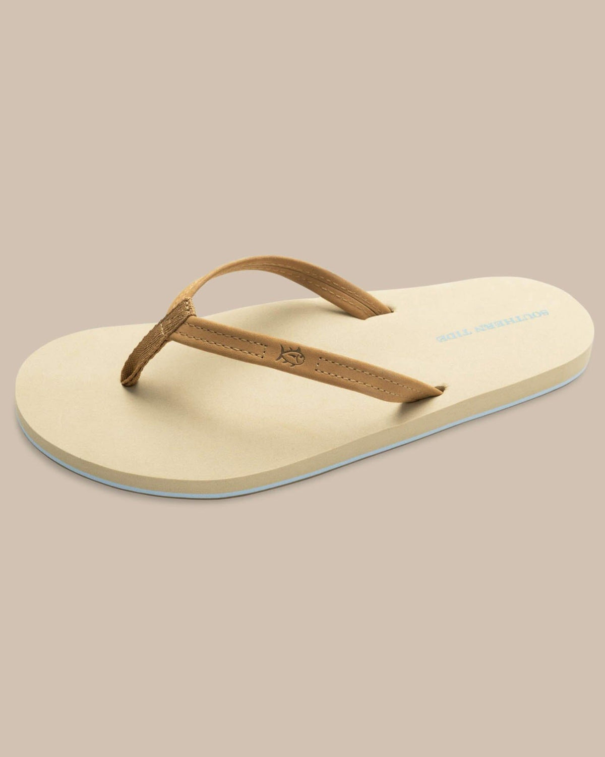 Brown Leather Flip Flops | Southern Tide Women|Home