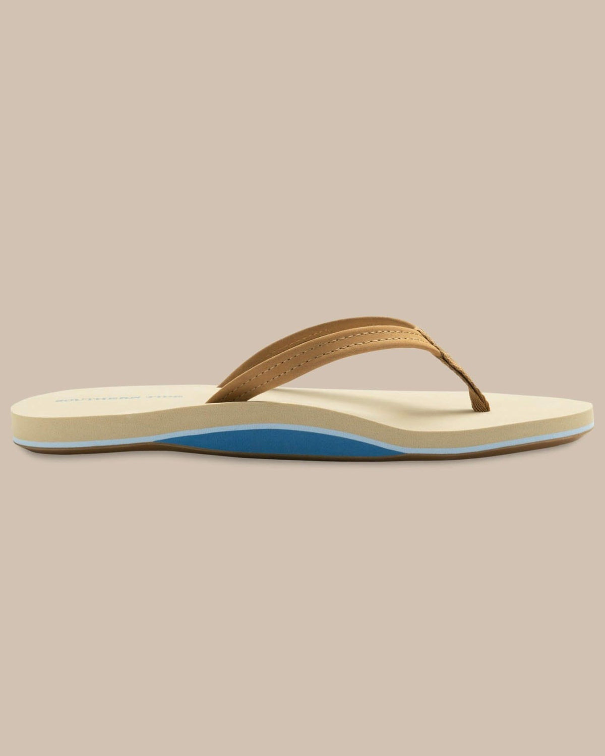 Brown Leather Flip Flops | Southern Tide Women|Home