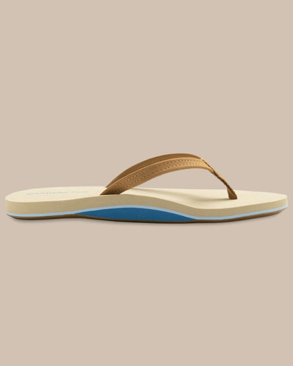 Brown Leather Flip Flops | Southern Tide Women|Home