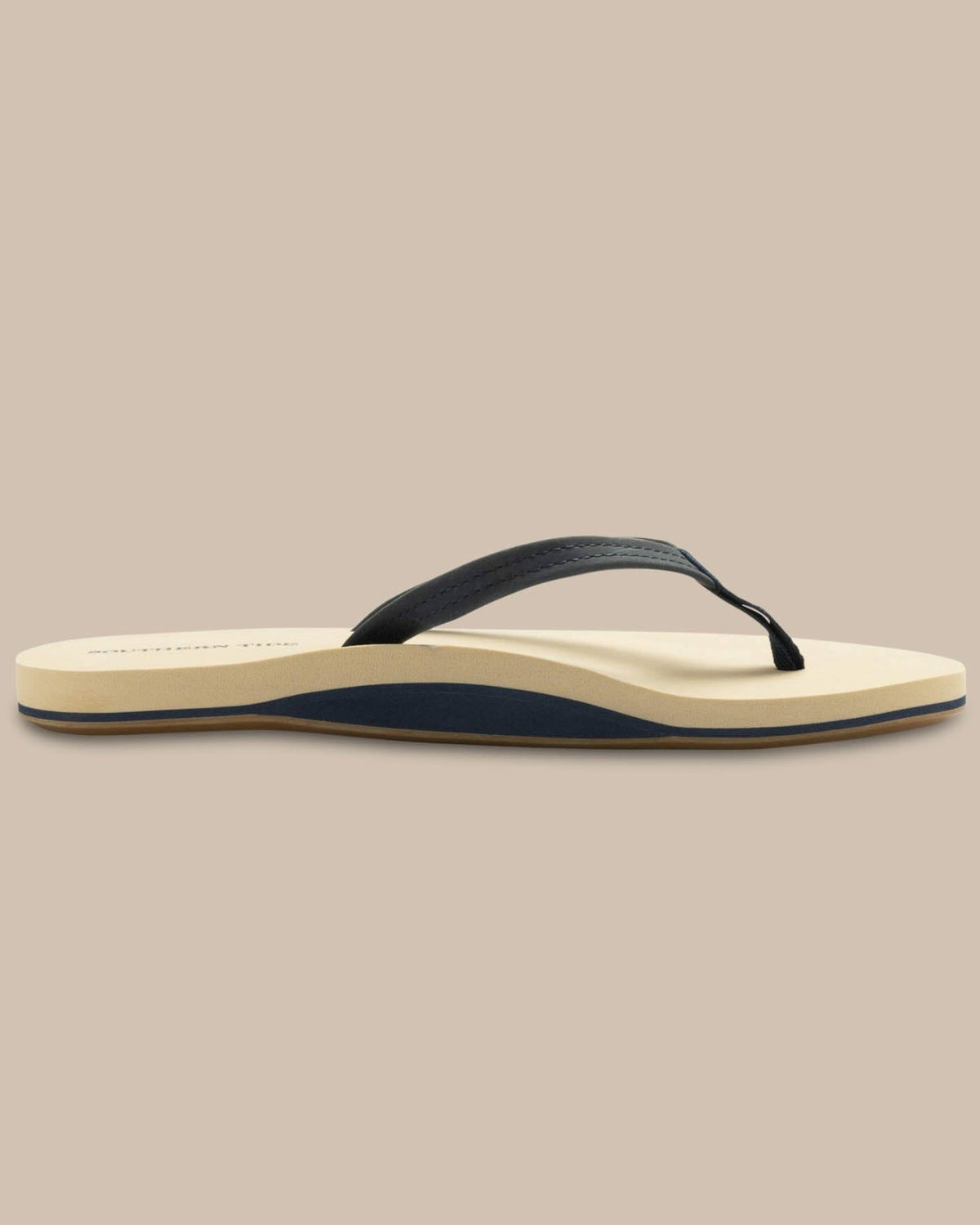 Navy Leather Flip Flops | Southern Tide Women|Home