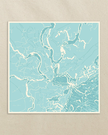 Southern Tide x Swells - Aerial Map Scarf | Southern Tide Women