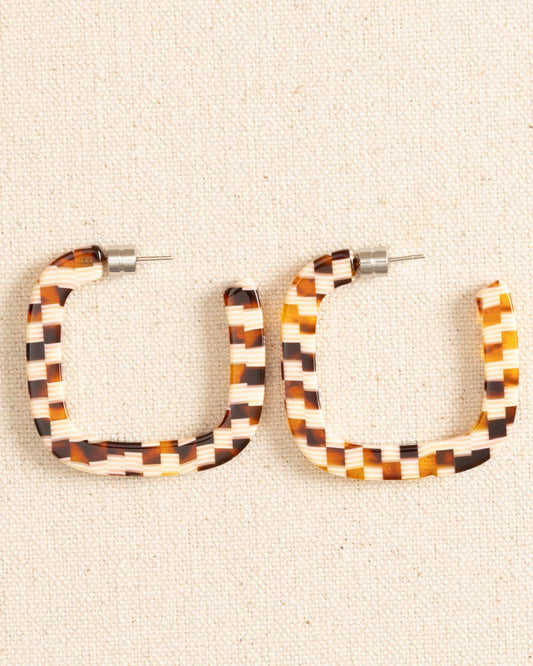 Midi Square Hoop Earrings | Southern Tide Women