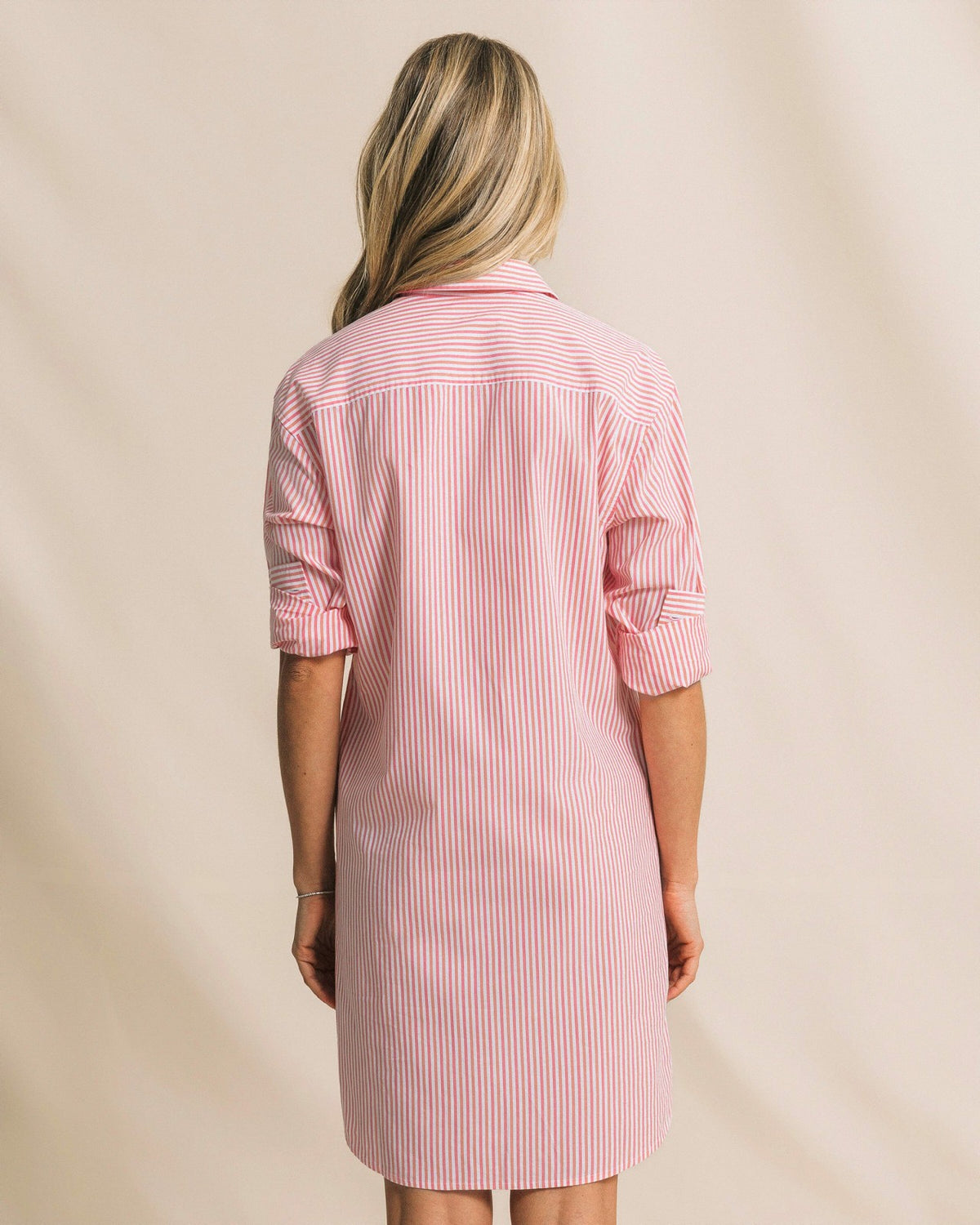 Cam Stripe Poplin Dress - Peaches N' Cream | Southern Tide Women