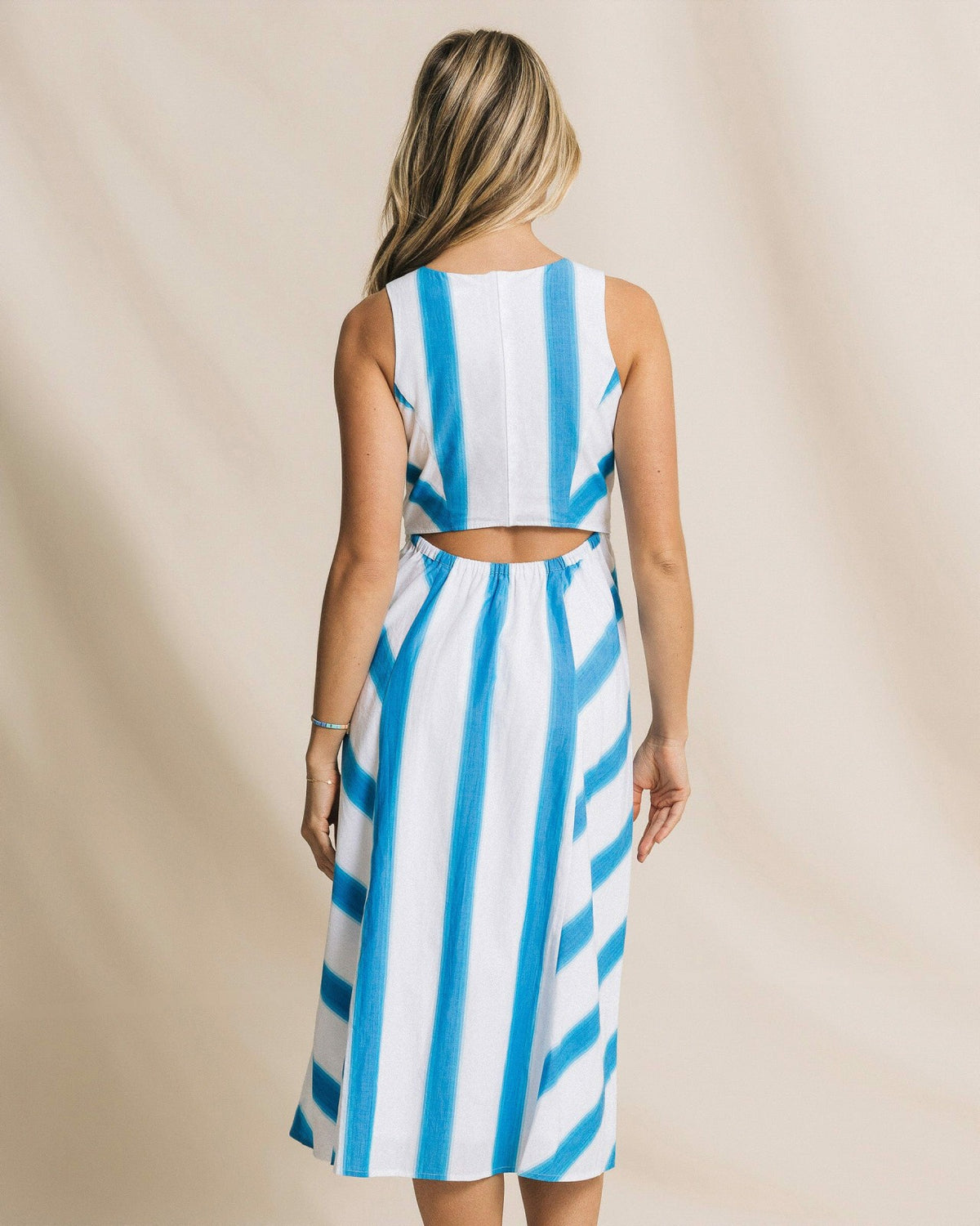 Hayden Stripe Mix Midi Dress | Southern Tide Women