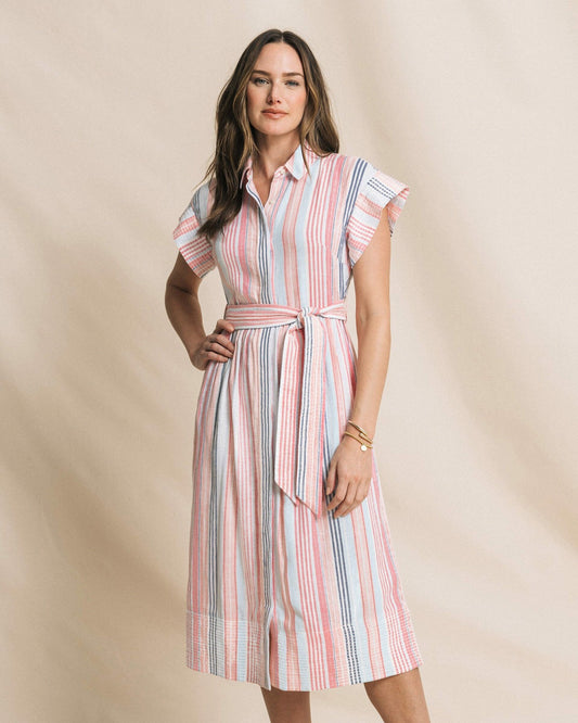 Tinley Striped Belted Midi Shirtdress | Southern Tide Women