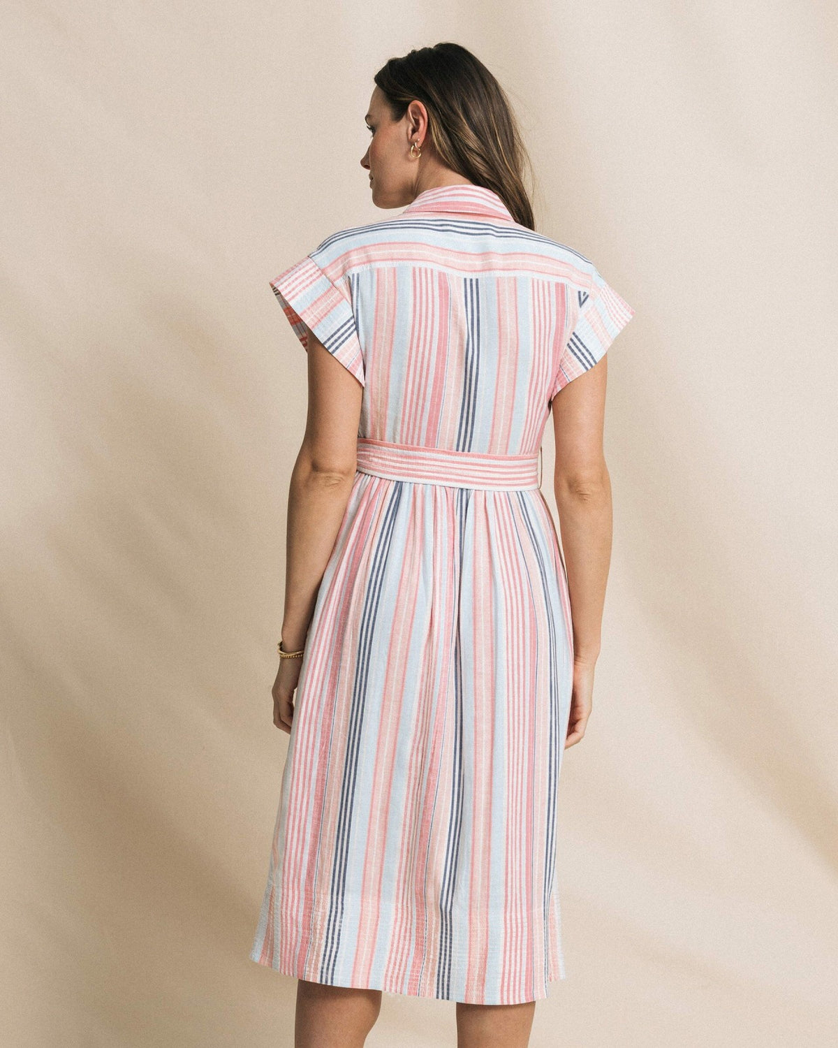 Tinley Striped Belted Midi Shirtdress | Southern Tide Women