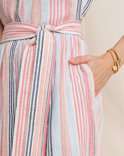Tinley Striped Belted Midi Shirtdress | Southern Tide Women