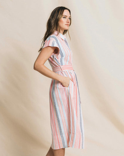 Tinley Striped Belted Midi Shirtdress | Southern Tide Women