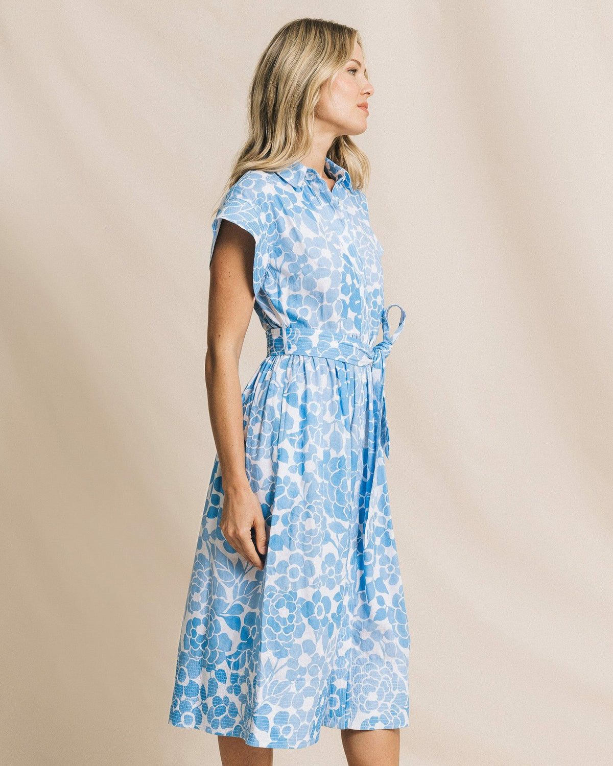 Tinley Printed Belted Midi Shirtdress | Southern Tide Women