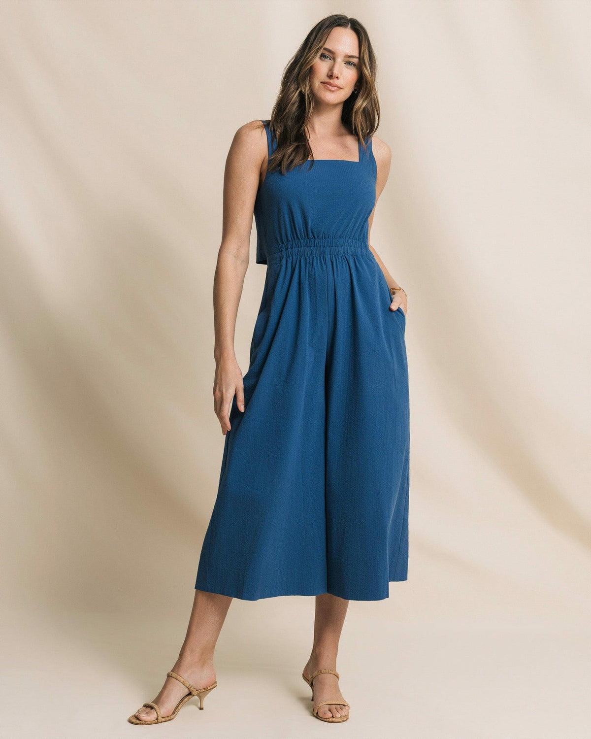 Jill Seersucker Jumpsuit | Southern Tide Women