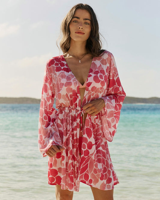 Floral Bell Sleeve Short Tunic Cover-Up | Southern Tide Women