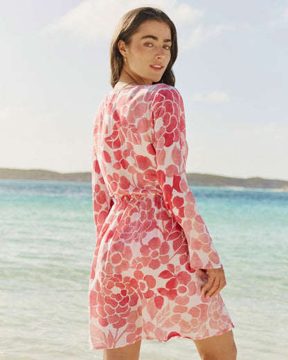 Floral Bell Sleeve Short Tunic Cover-Up | Southern Tide Women