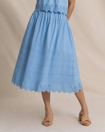 Gigi Eyelet Midi Skirt | Southern Tide Women|Sale