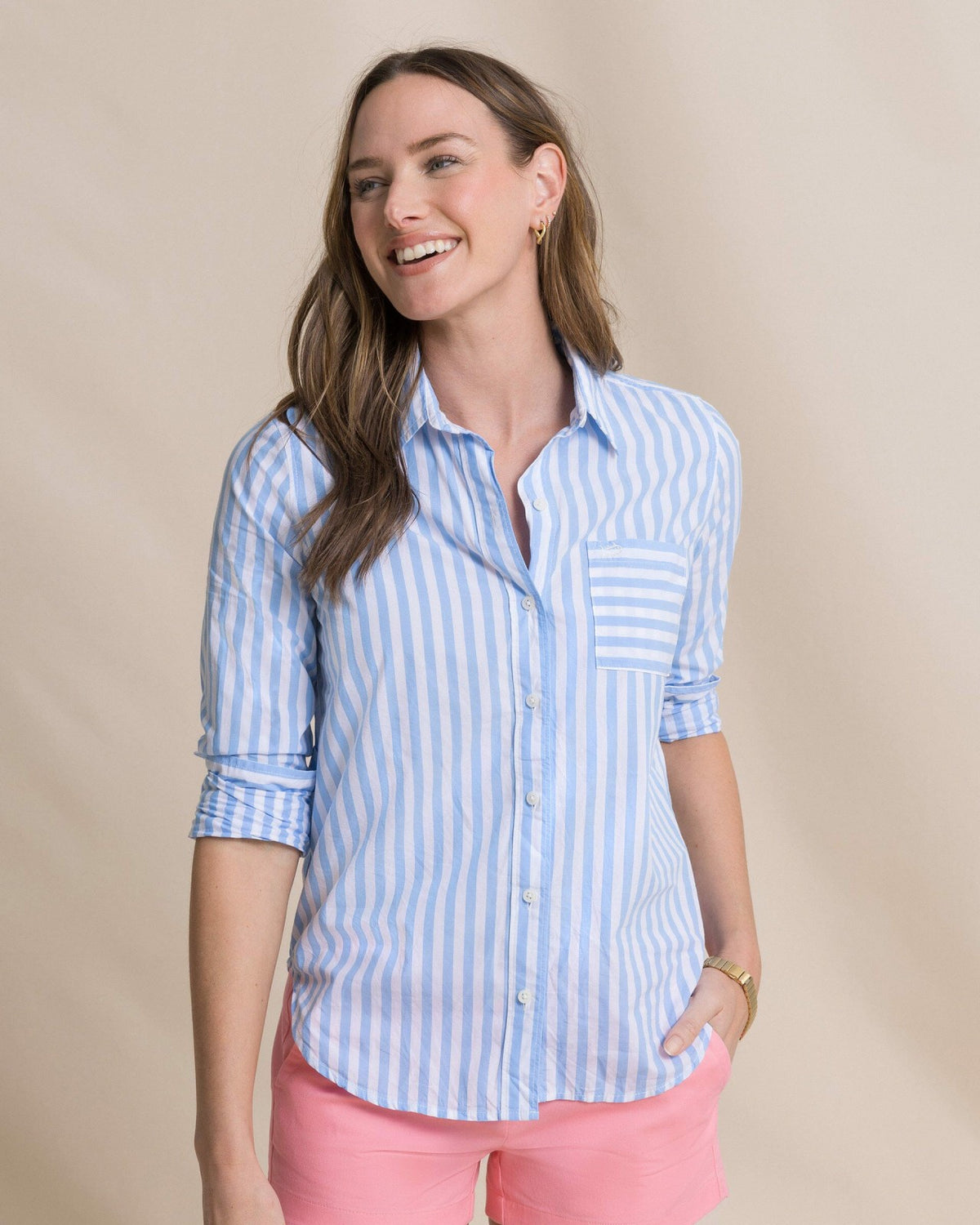 Emery Button Front Shirt | Southern Tide Women|Sale